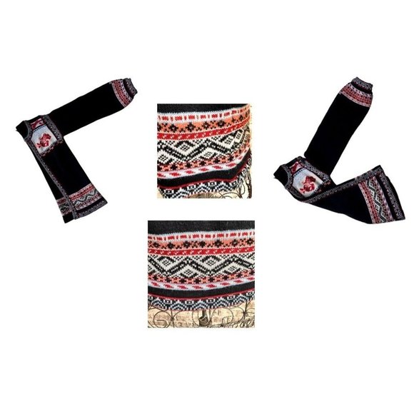VTG Brunson of California Cardigan Medium Black Knit Tribal Aztec Orient… - Picture 10 of 12